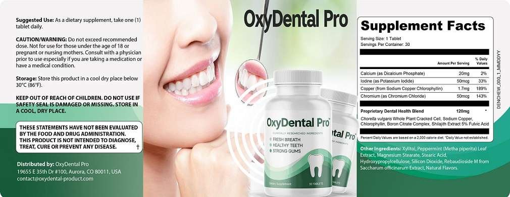 OxyDental Pro Ingredients